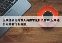 区块链公司开发人员要求是什么样的[区块链公司需要什么资质]